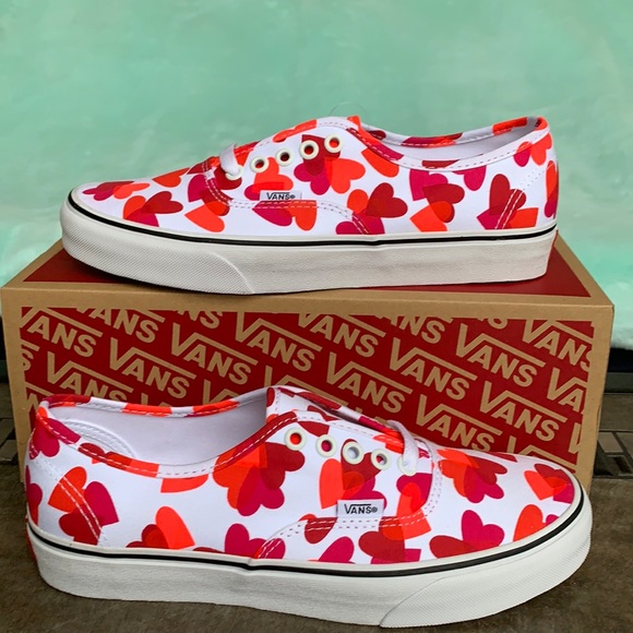 VANS AUTHENTIC Valentines Hearts True White/Fchspr - Picture 3 of 14